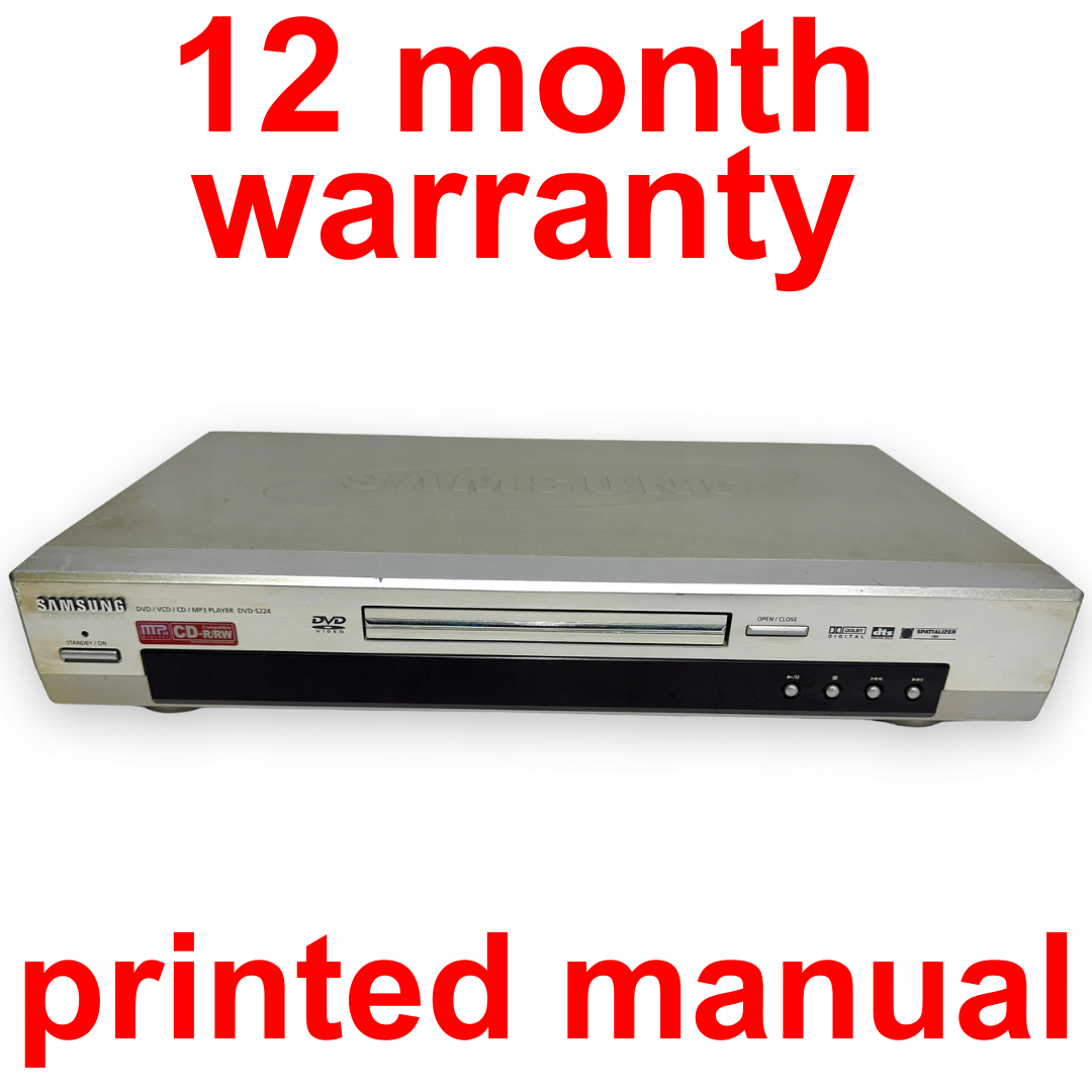 SAMSUNG DVD-S224 DVD/VCD/CD/MP3 PLAYER WITH DIGITAL OUTPUTS - EXCELLENT WORKING