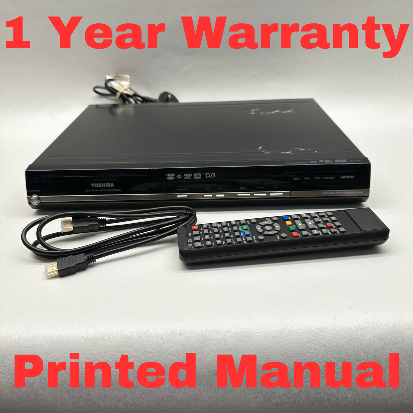 Toshiba RD-98DT-K-TB DVD - RW/R + RW/R Recording Tested with Remote + Cables