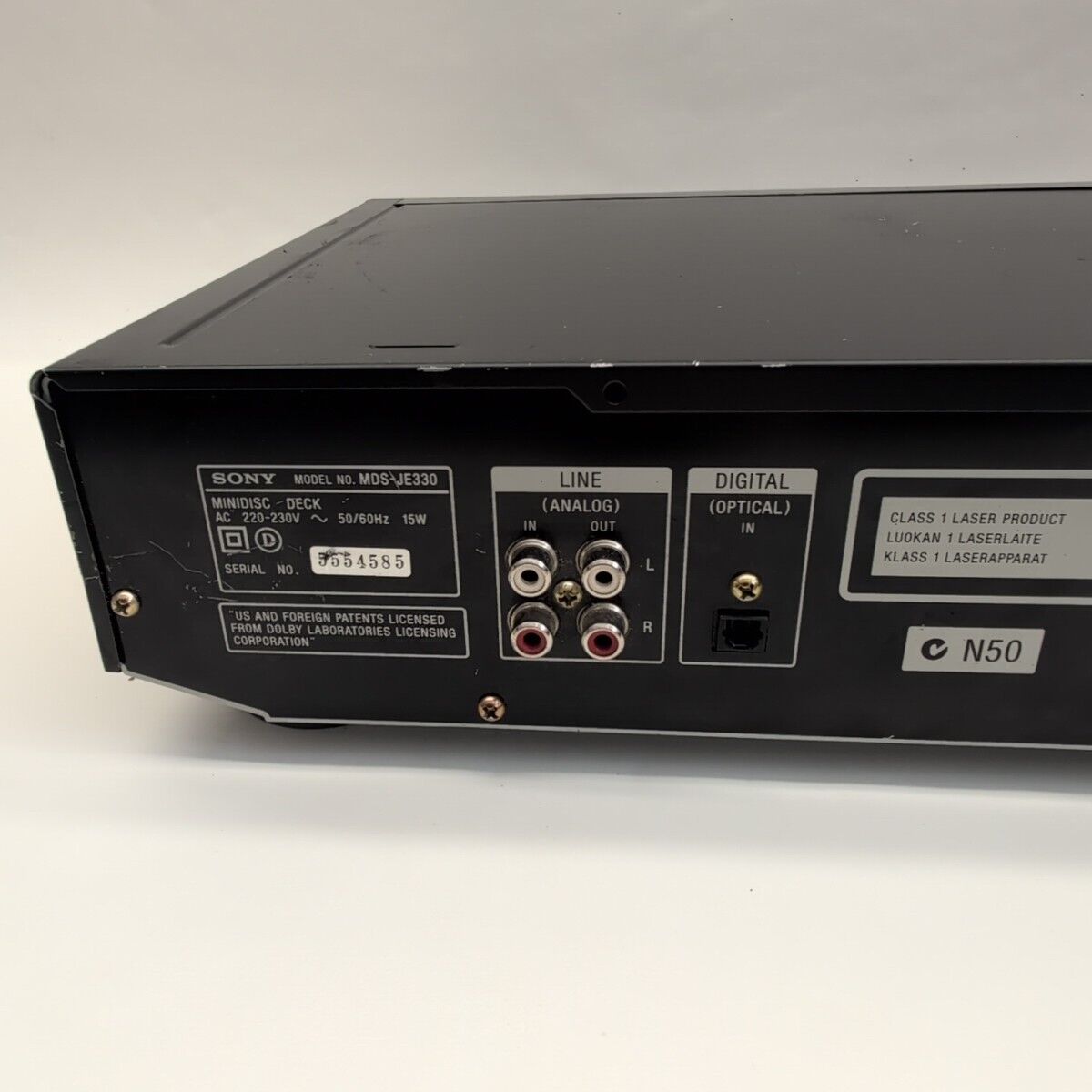 Sony MDS-JE330 Minidisc MD Deck Stereo HiFi Player Recorder Optional RCA