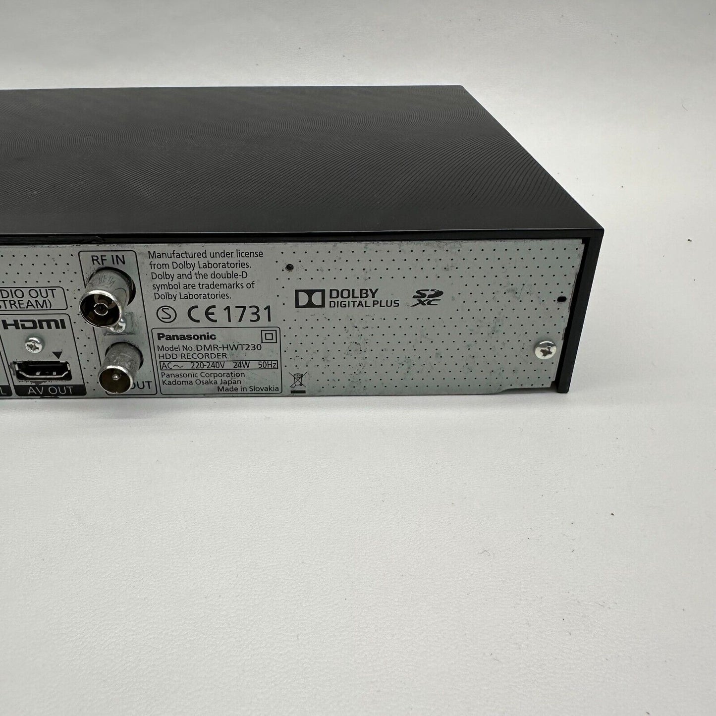 Panasonic DMR-HWT230 Twin Freeview HD 1TB HDD PVR Recorder Remote HDMI Cable