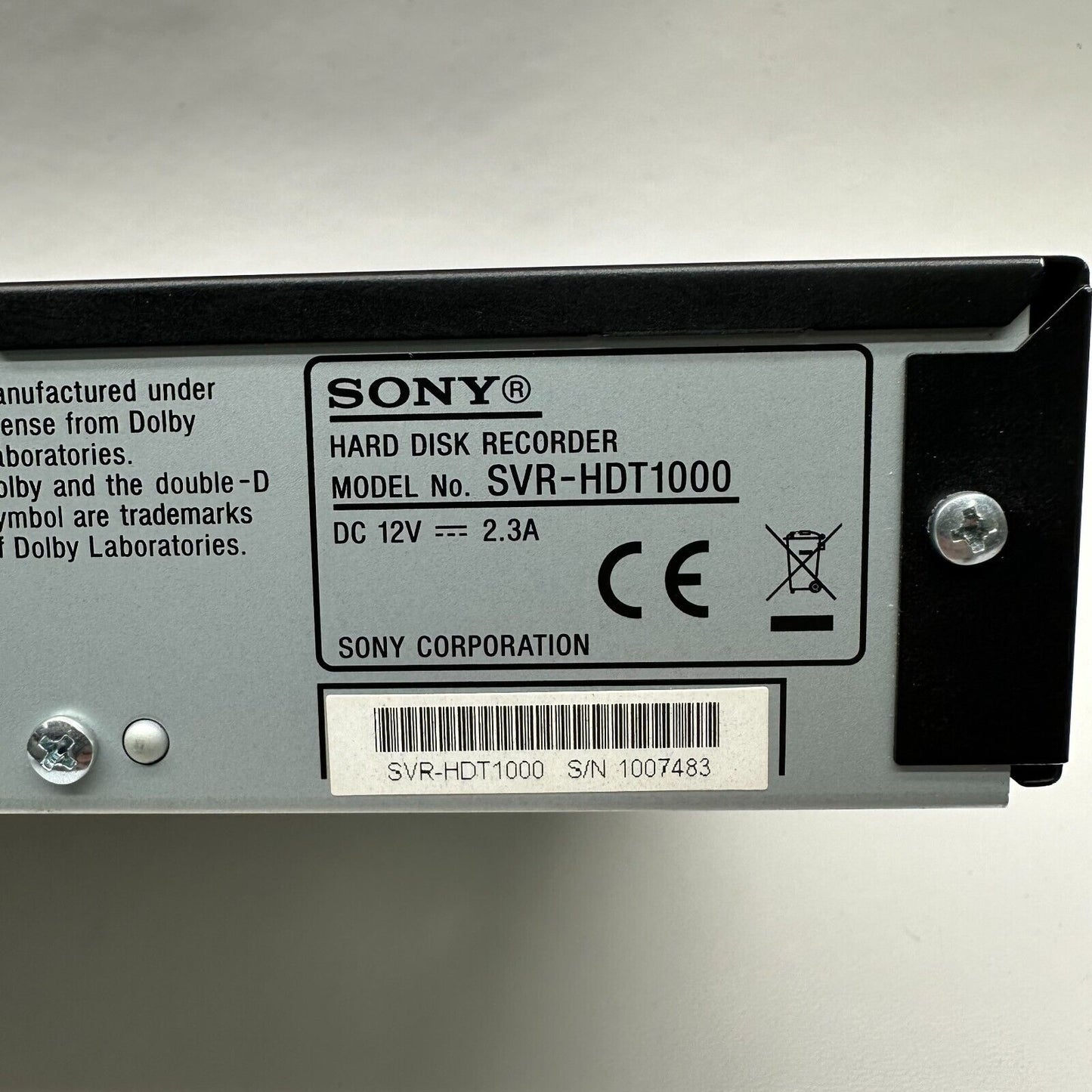 Sony SVR-HDT1000 Twin Freeview HD Tuner Box 1TB HDD Recorder Receiver USB PVR