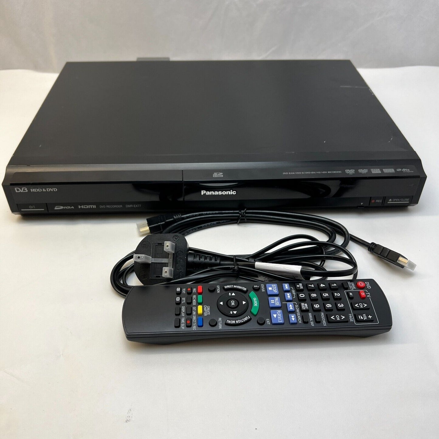 Panasonic DMR-EX77 DVD Recorder with 160GB HDD, Freeview, HDMI with Remote.
