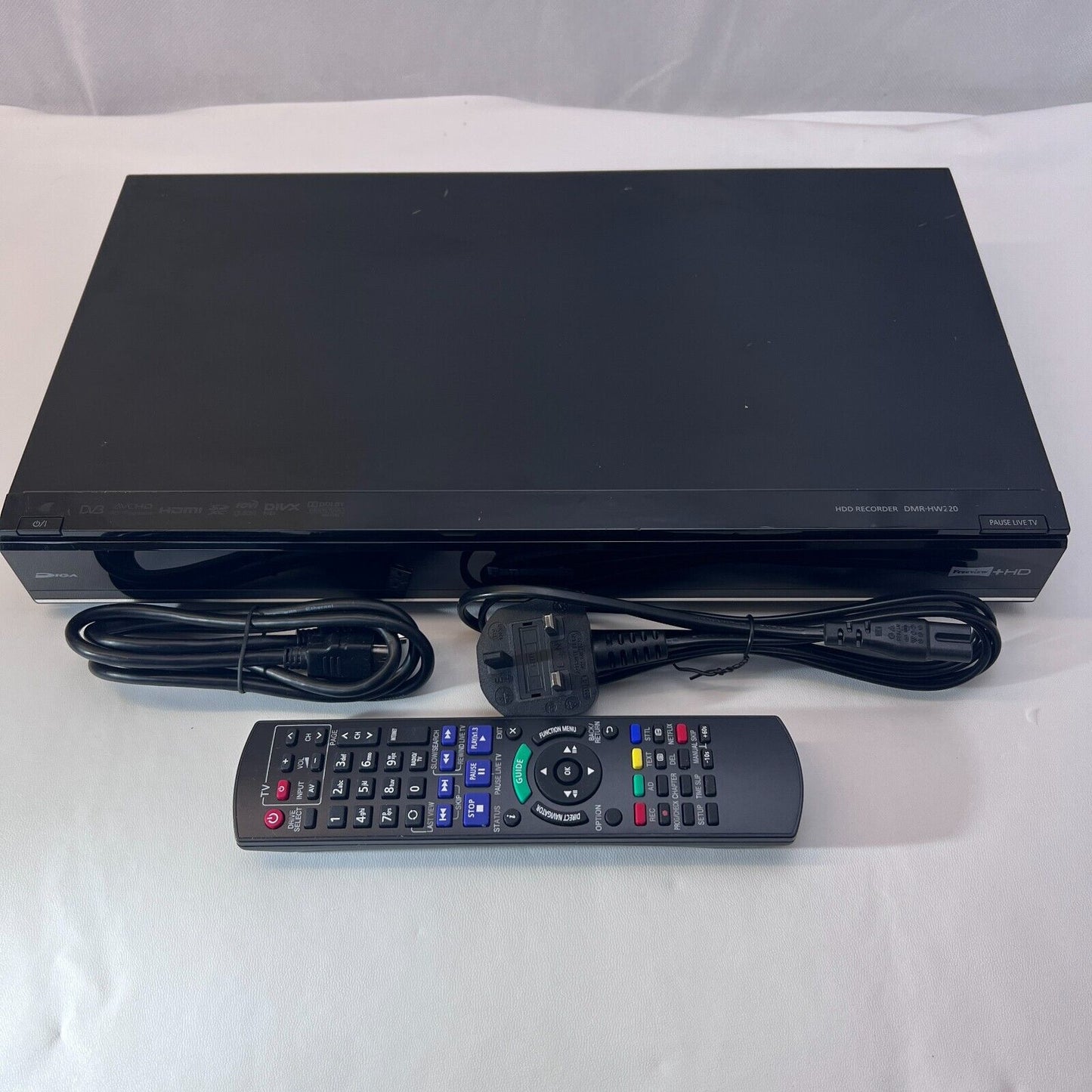 Panasonic DMR-HW220 - HDD Recorder - DVR Player Black with Remote + Cable