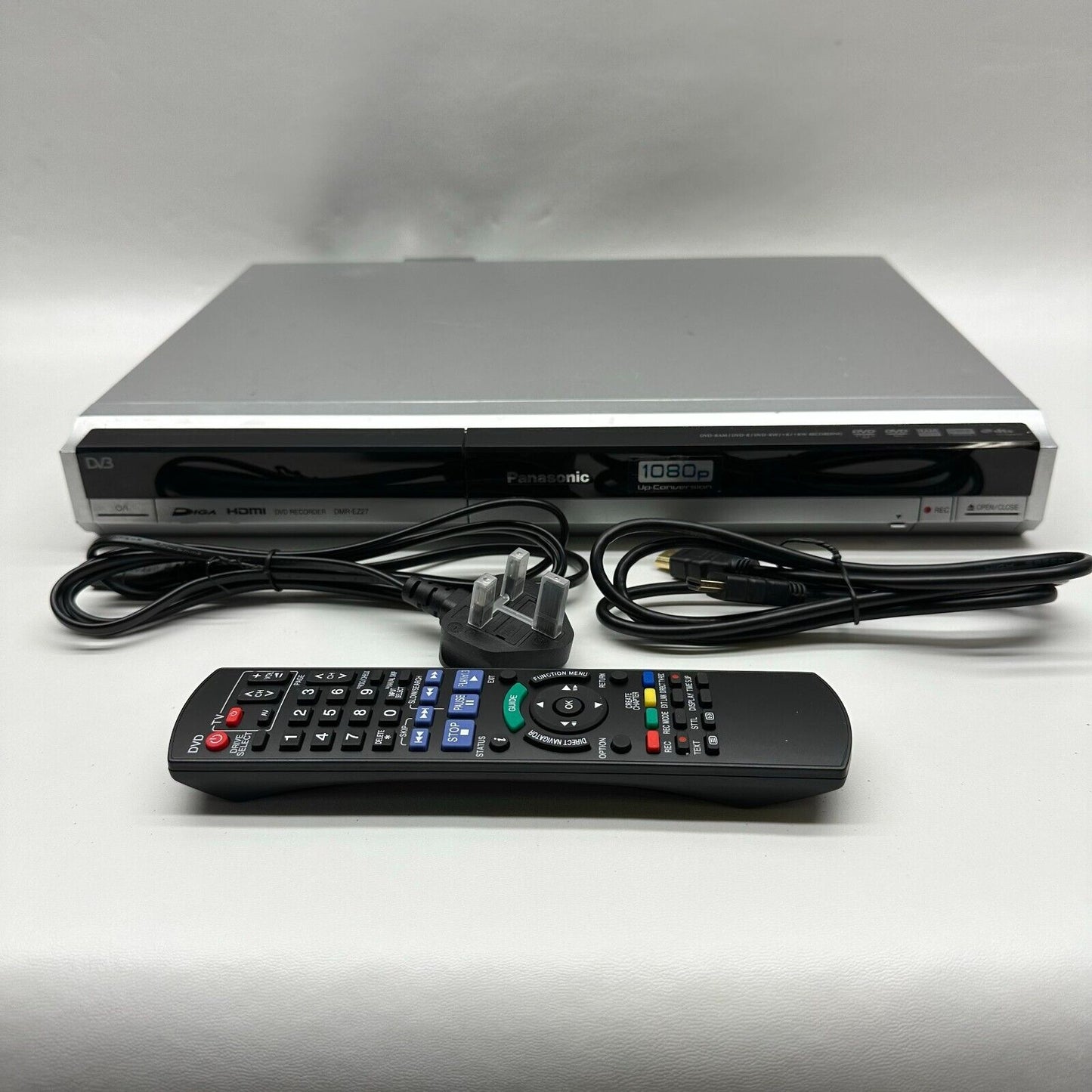 Panasonic DMR-EZ27 SILVER Multi Format DVD Recorder 1080P Freeview with Remote