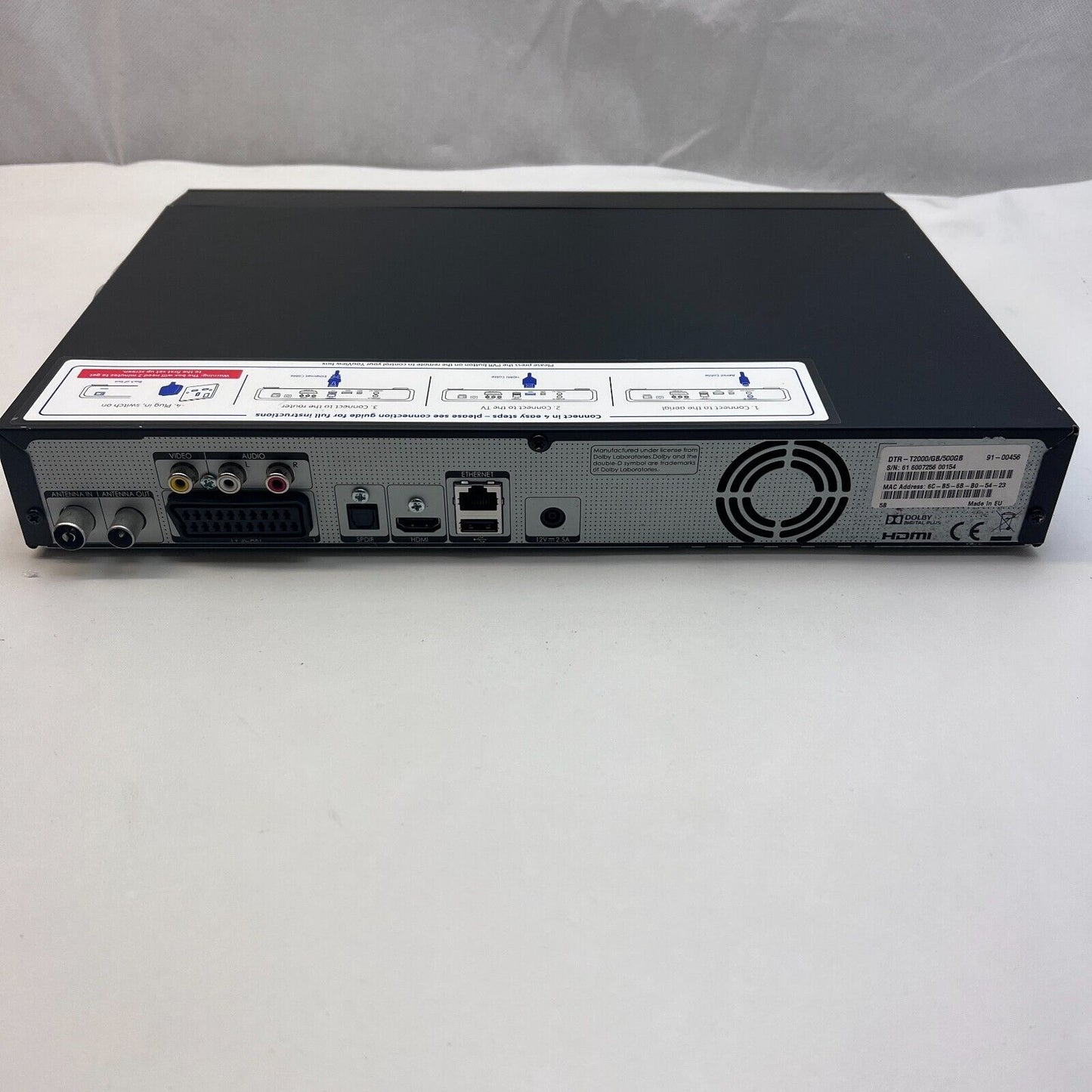 Humax DTR-T2000 500GB HDD YouView PVR Receiver Twin Tuner Freeview HD Recorder