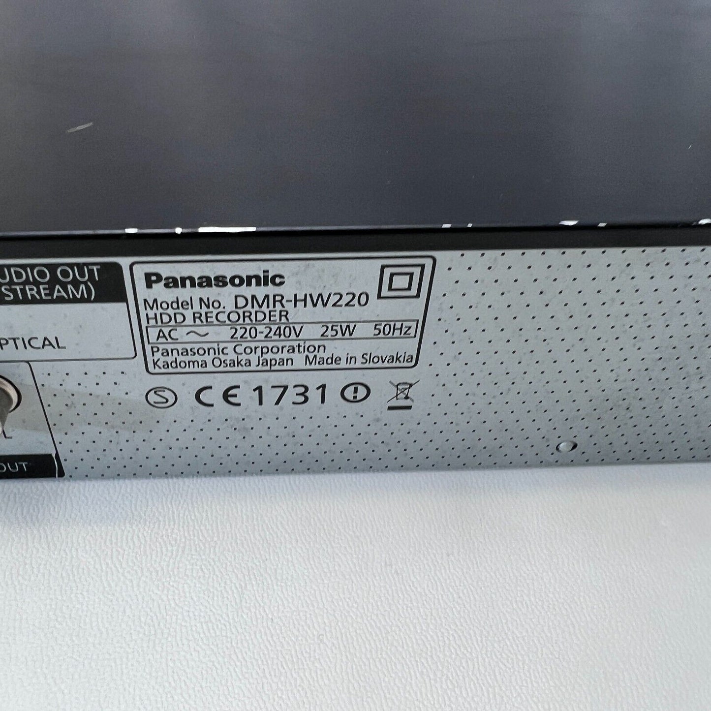 Panasonic DMR-HW220 - HDD Recorder - DVR Player Black with Remote + Cable