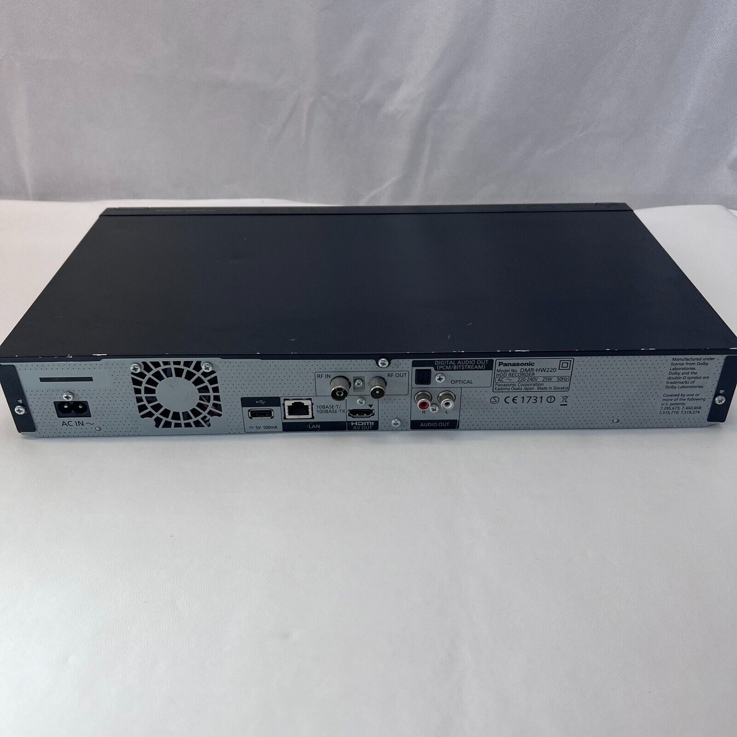 Panasonic DMR-HW220 - HDD Recorder - DVR Player Black with Remote + Cable