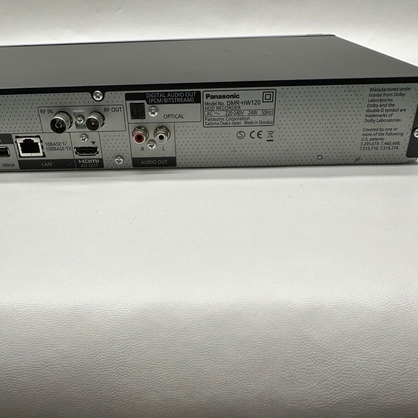 Panasonic DMR-HW120 Twin Tuner Freeview+ HD Recorder 500GB With Remote, Working