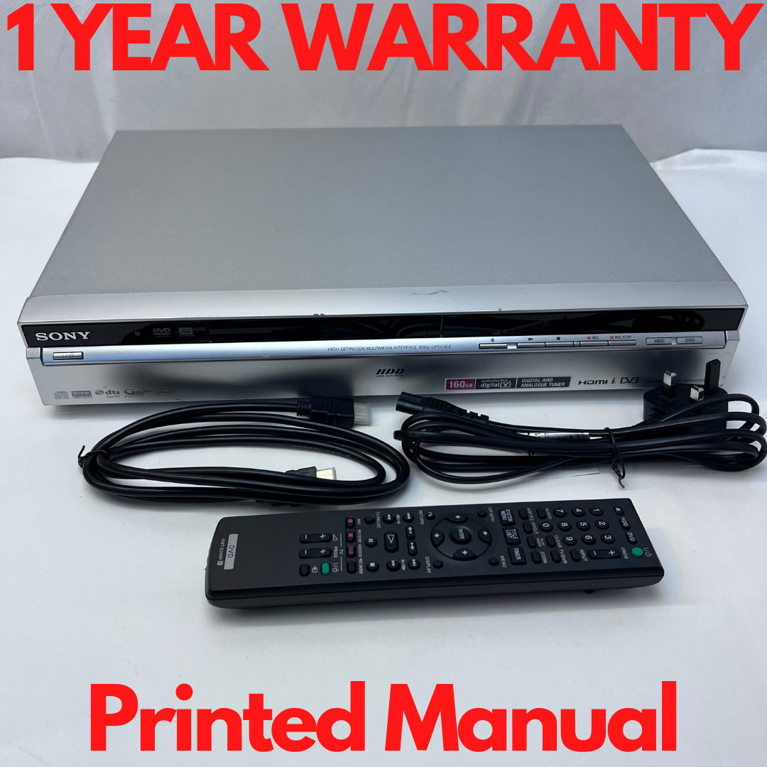 SILVER Sony RDR-HXD870 160GB DVD HDD PVR Recorder Freeview HDMI Remote Tested