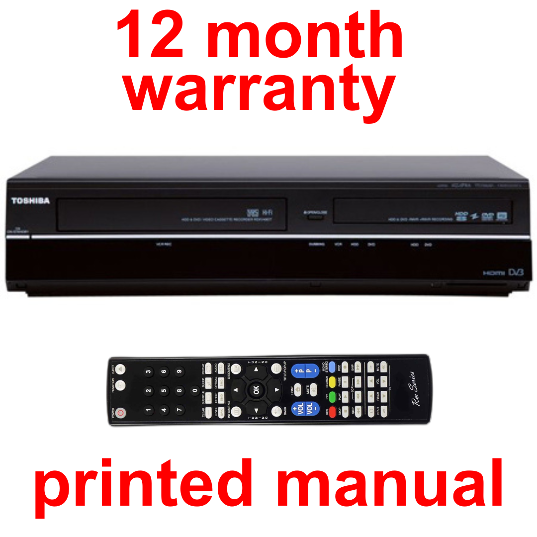 Toshiba RDXV59DTKB2 VHS DVD Recorder Hard Drive Copy VHS to DVD Remote Warranty