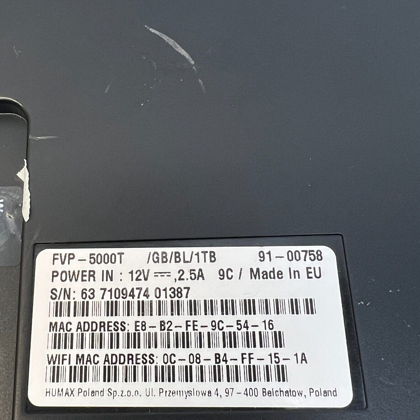 Humax FVP-5000T 1TB Freeview HD Recorder Catch-Up-TV Freeview Play Netflix
