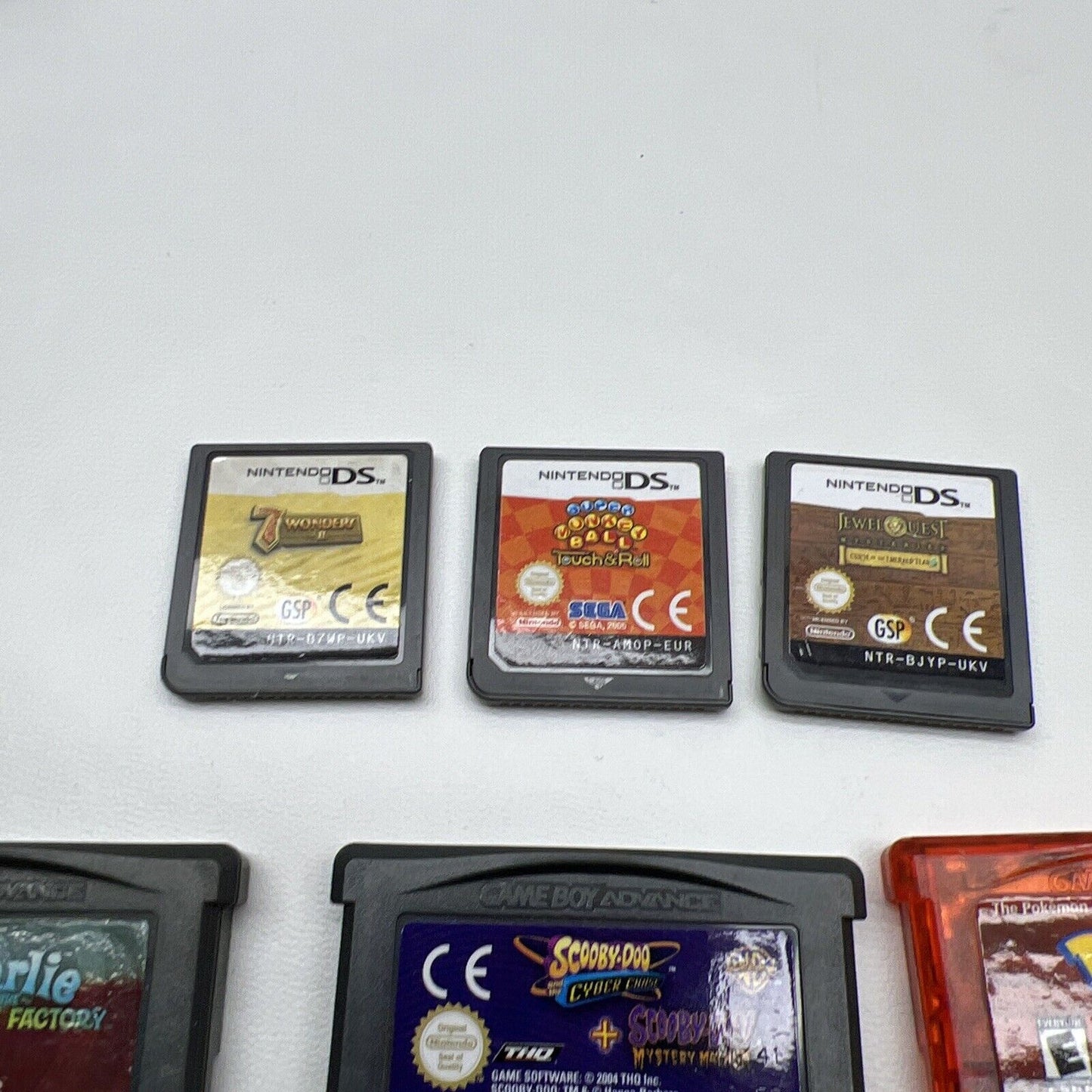 3x Ds 3x Gameboy Advance Gba Games Scooby Doo, Pokemon Ruby, Super Monkey Ball,