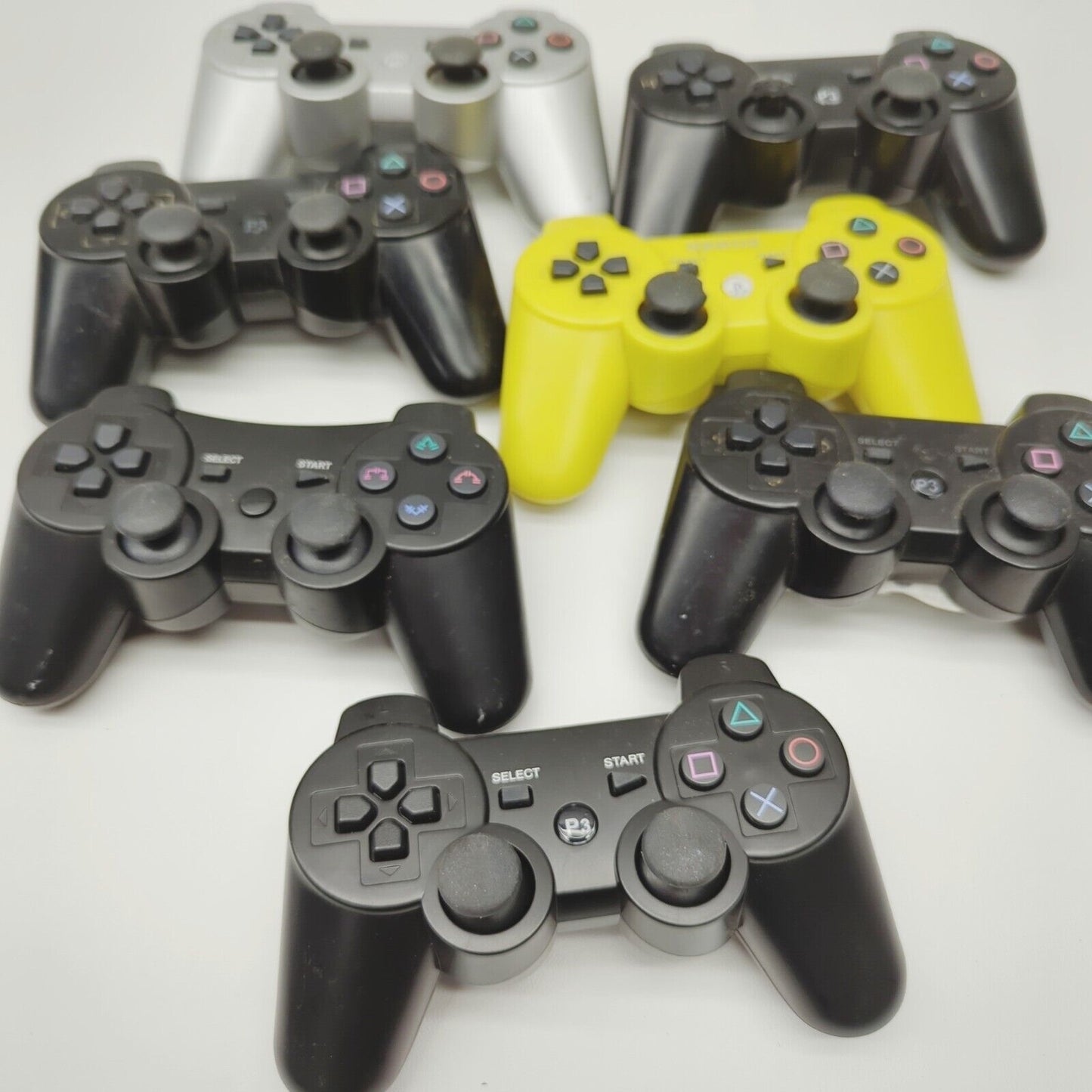 Job Lot 7x Faulty Spares Repairs third party Playstation 3 PS3 Controllers Pads