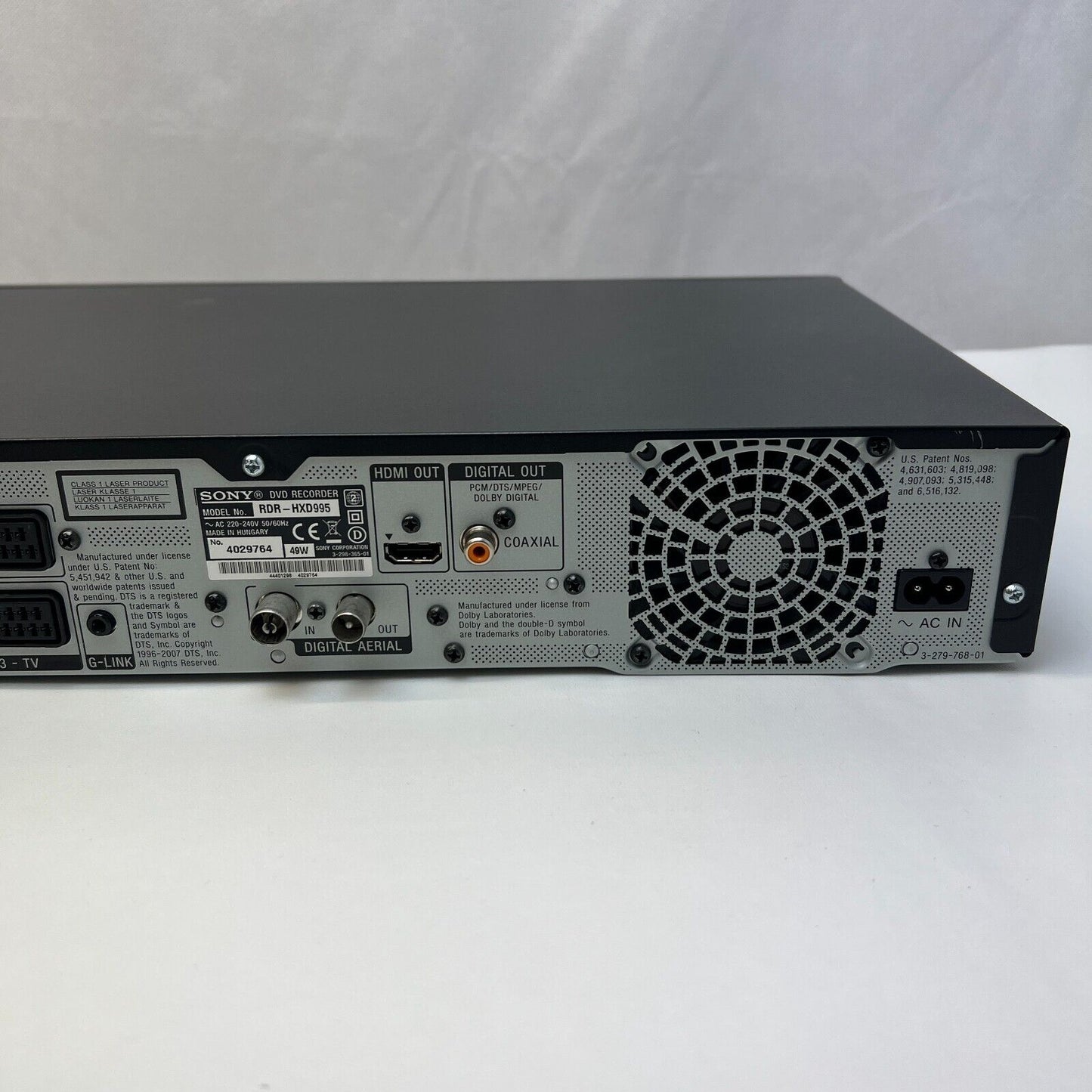 Sony RDR-HXD995 Freeview 250GB HDD DVD Recorder + Remote