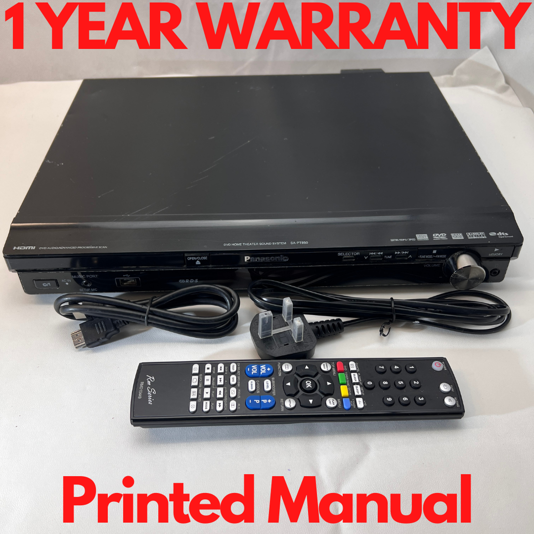 Panasonic SA-PT850 Home theater Audio 3.1 Surround DVD Remote Warranty