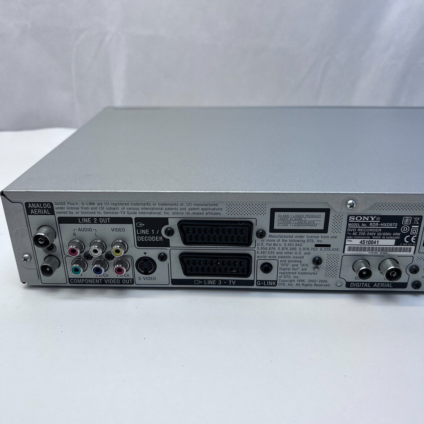 SILVER Sony RDR-HXD870 160GB DVD HDD PVR Recorder Freeview HDMI Remote Tested