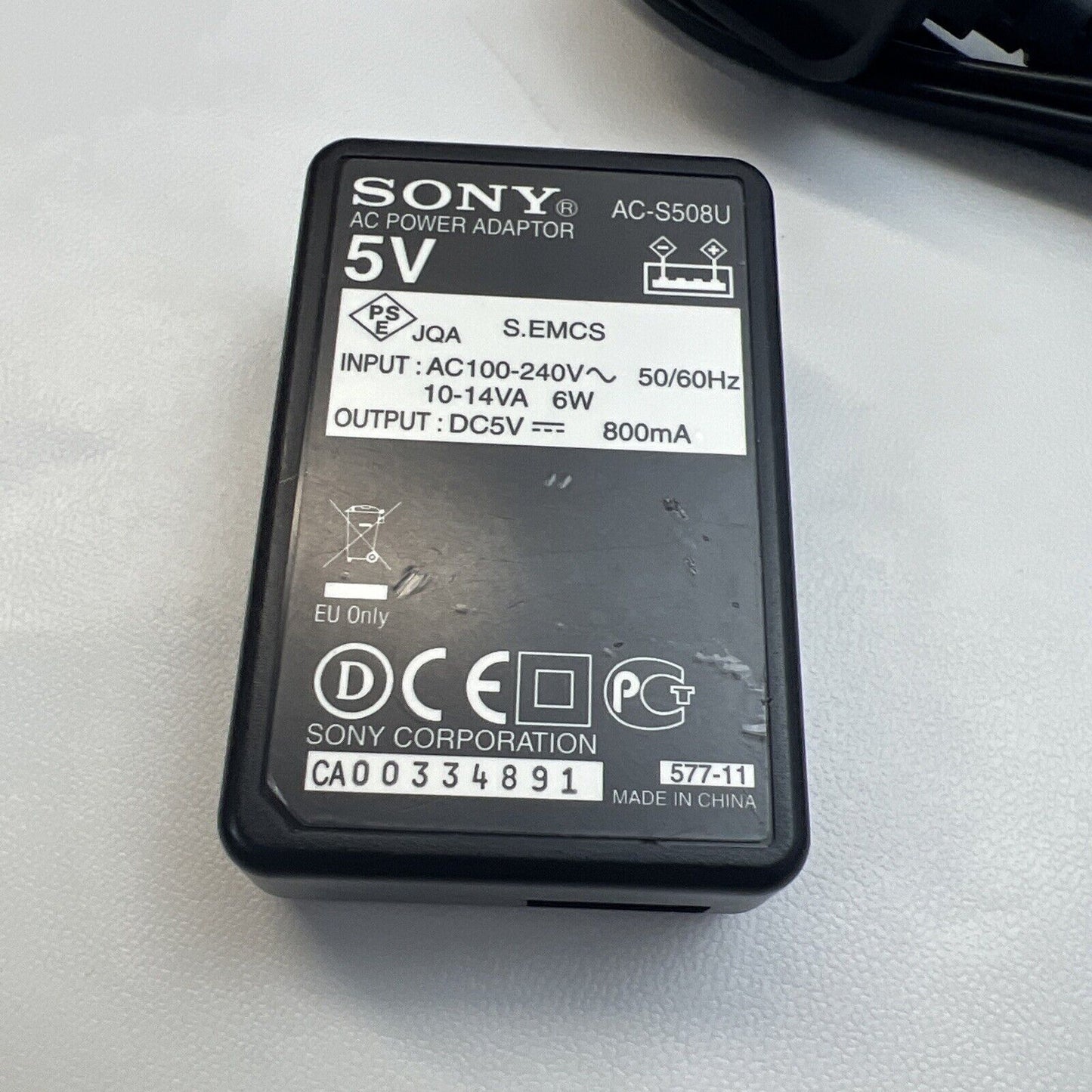 Genuine SONY WALKMAN USB Charger POWER ADAPTER AC-S508U 5V NW-A1000 NW-A3000