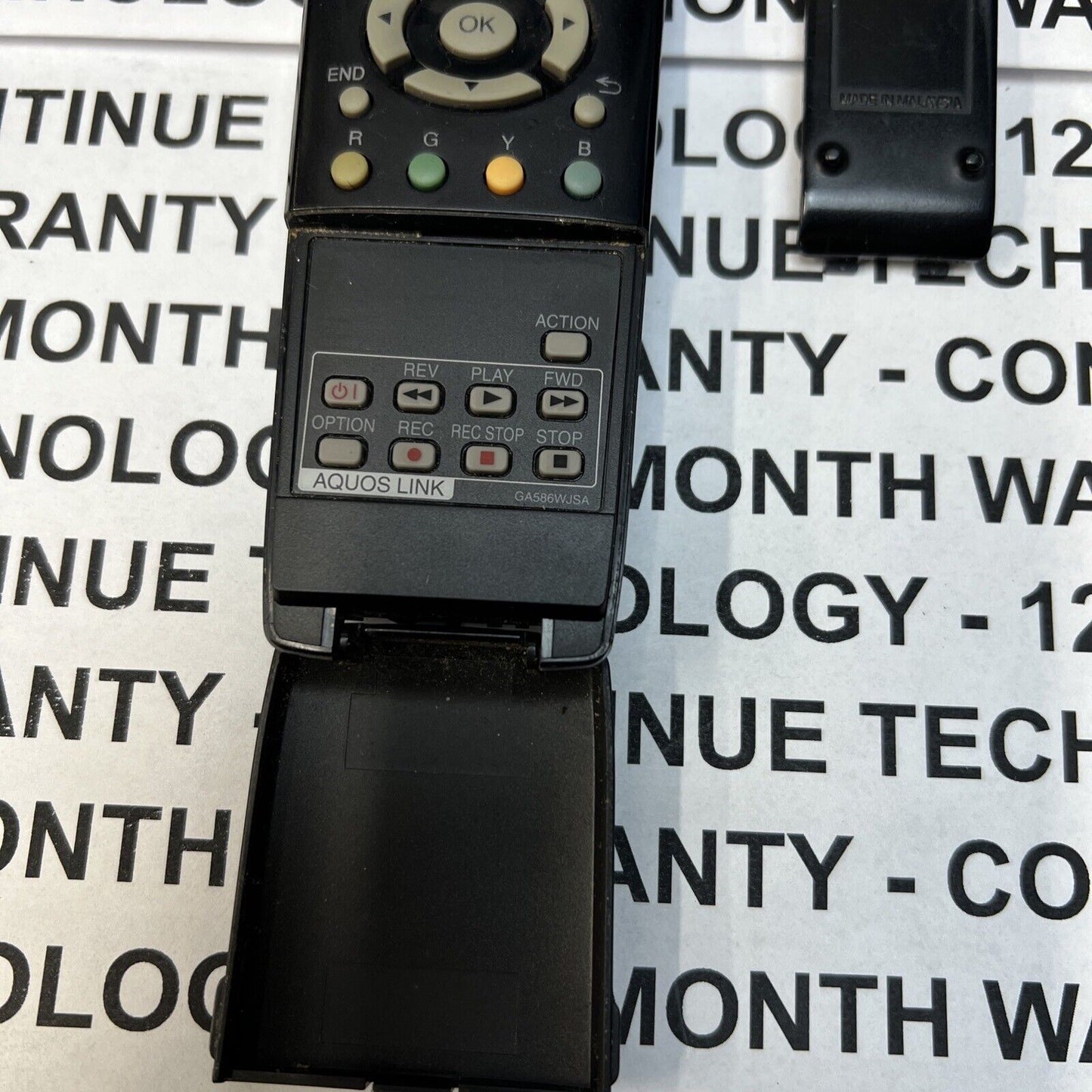 SHARP LCD TV REMOTE GA586WJSA LC32B20E LC32X20E LC42G20E LC46DH66E LC52DH66E
