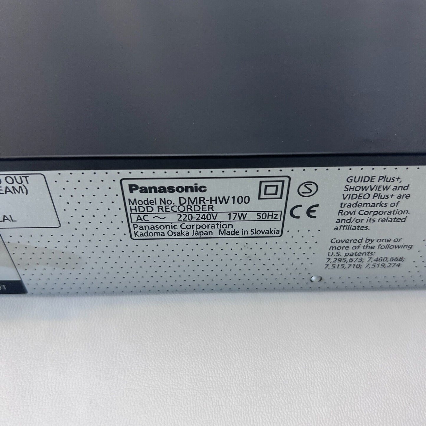 Panasonic DMR-HW100 Smart Twin Freeview Tuner HD 320GB HDD PVR Recorder Receiver