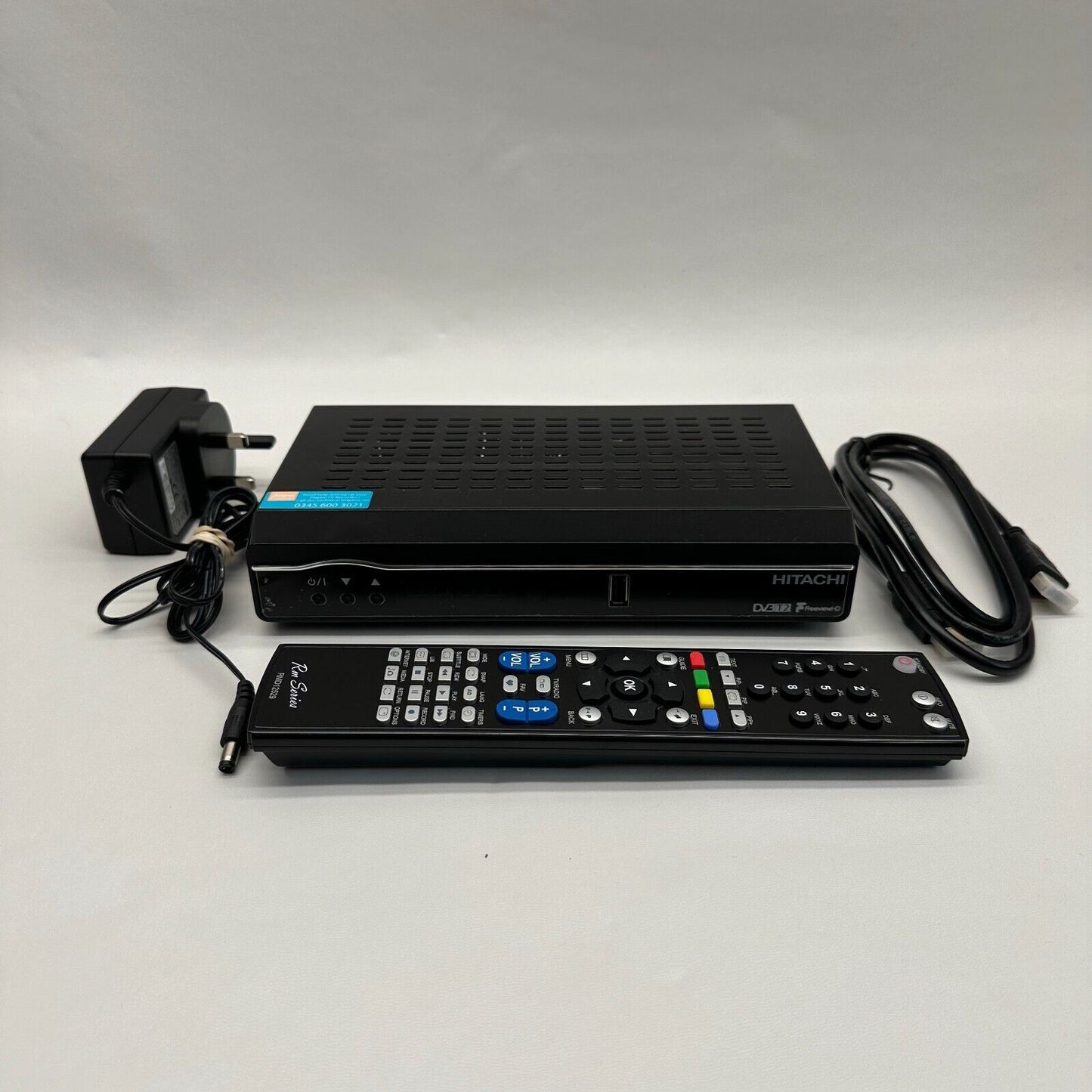 Hitachi DVB T2 HDR5T01 Freeview HD Digital Recorder Tested with Remote + Cables