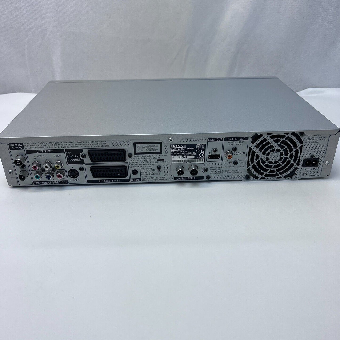 SILVER Sony RDR-HXD870 160GB DVD HDD PVR Recorder Freeview HDMI Remote Tested
