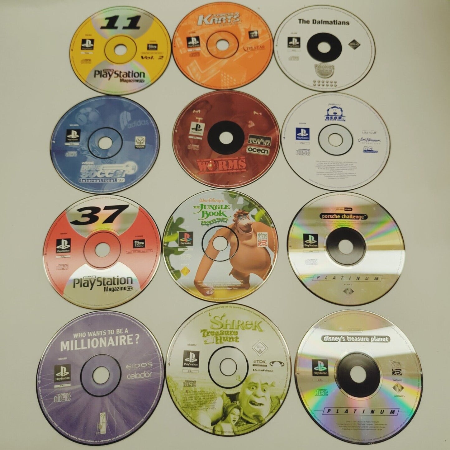 12x Play Station 1 ps1 games bundle Joblot disc only Shrek Worms Disneys Treasu