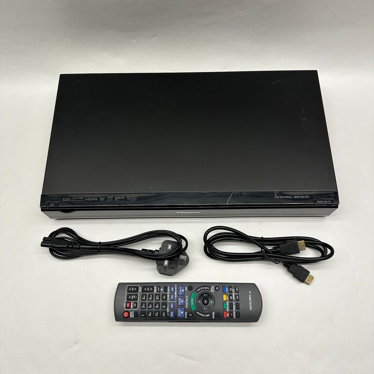 Panasonic DMR-HW120 Twin Tuner Freeview+ HD Recorder 500GB With Remote, Working