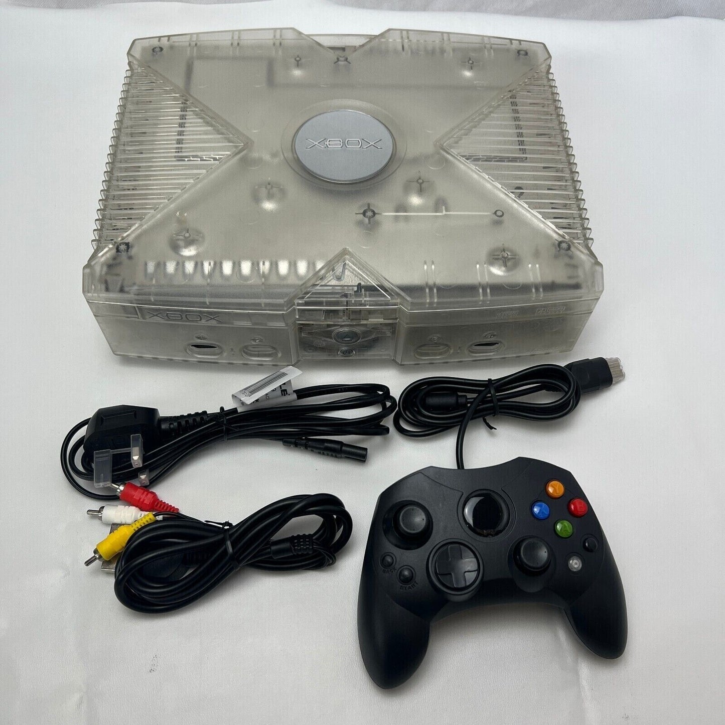 Xbox Original Crystal All Wires Tested & Working New Controller warranty