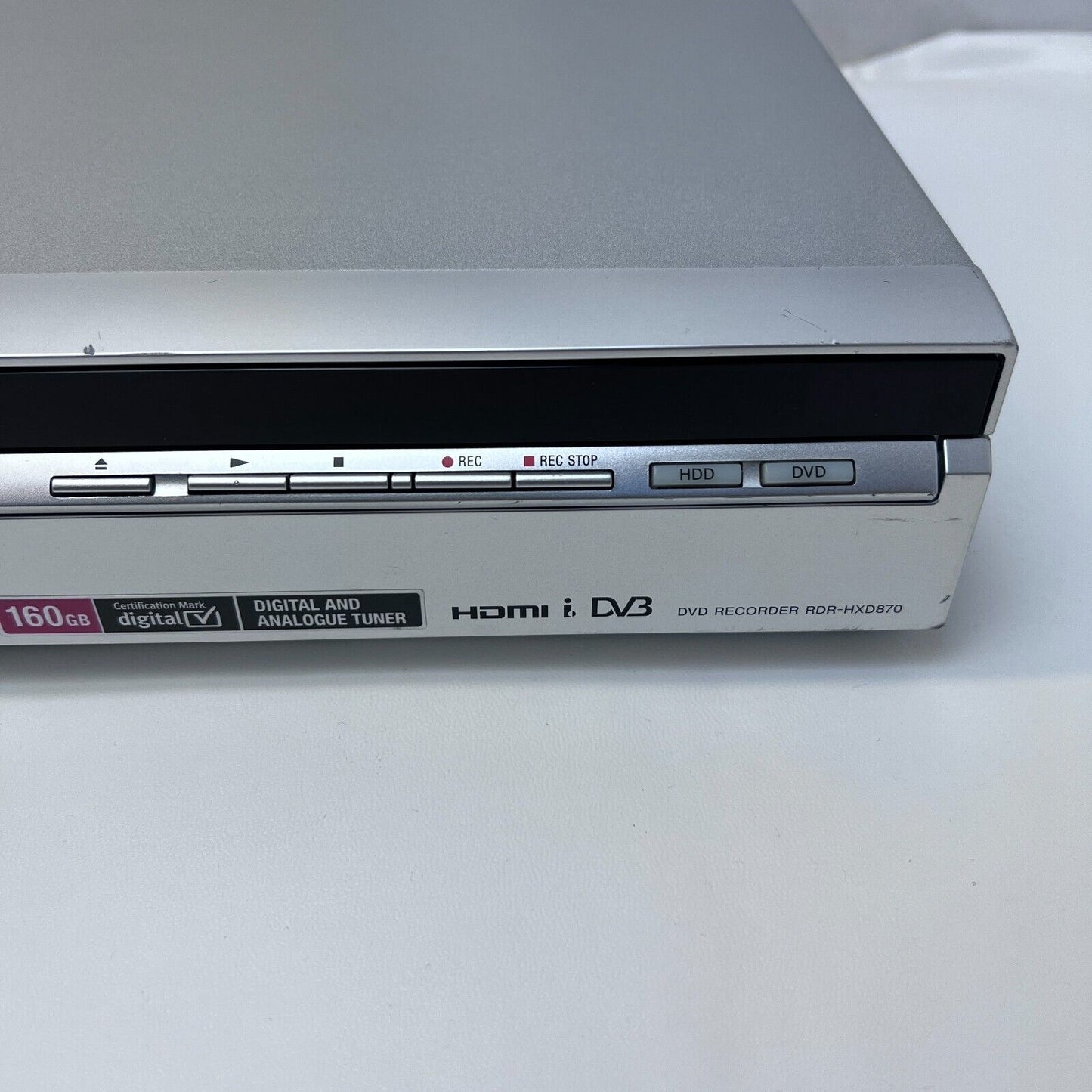 SILVER Sony RDR-HXD870 160GB DVD HDD PVR Recorder Freeview HDMI Remote Tested