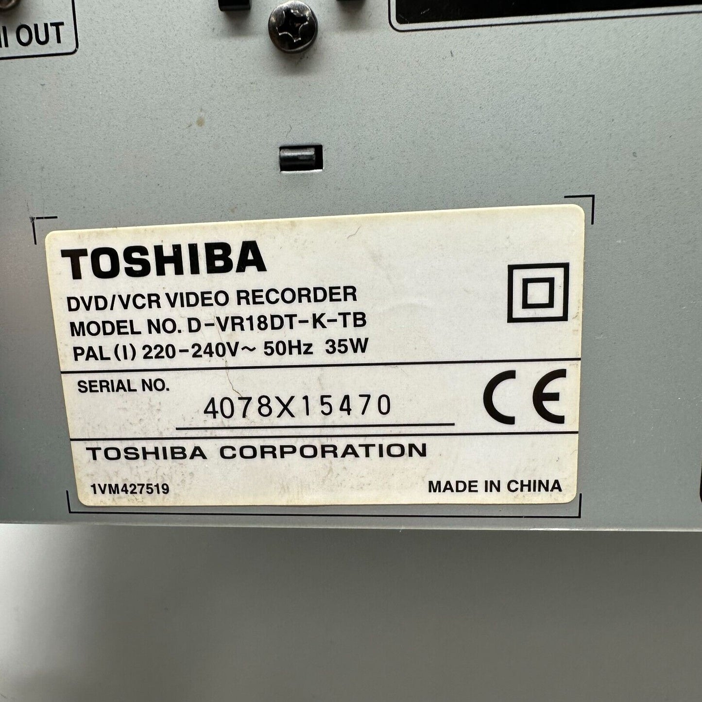 Toshiba D-VR18DT-K-TB VHS & DVD Recorder COPY VHS to DVD with Remote HDMI Cable