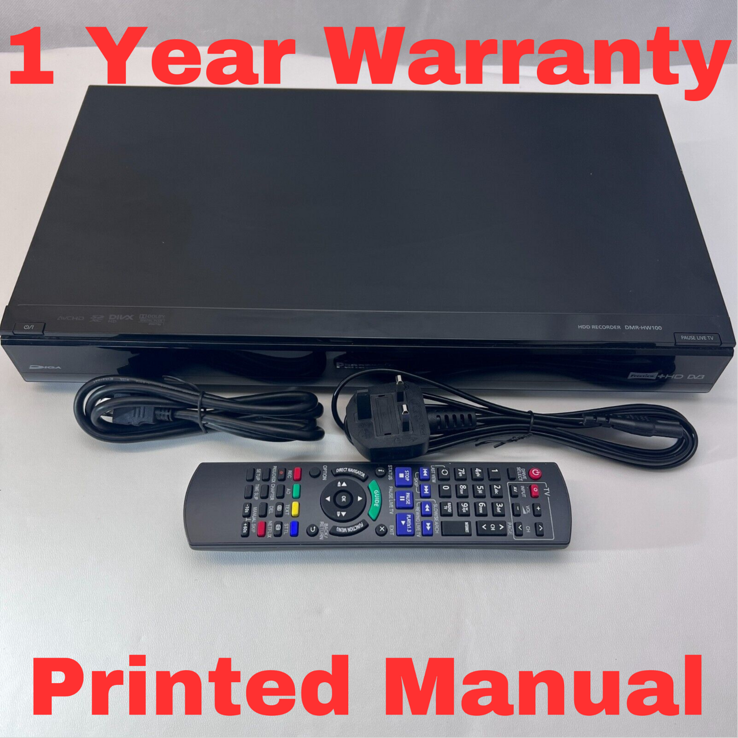 Panasonic DMR-HW100 Smart Twin Freeview Tuner HD 320GB HDD PVR Recorder Receiver