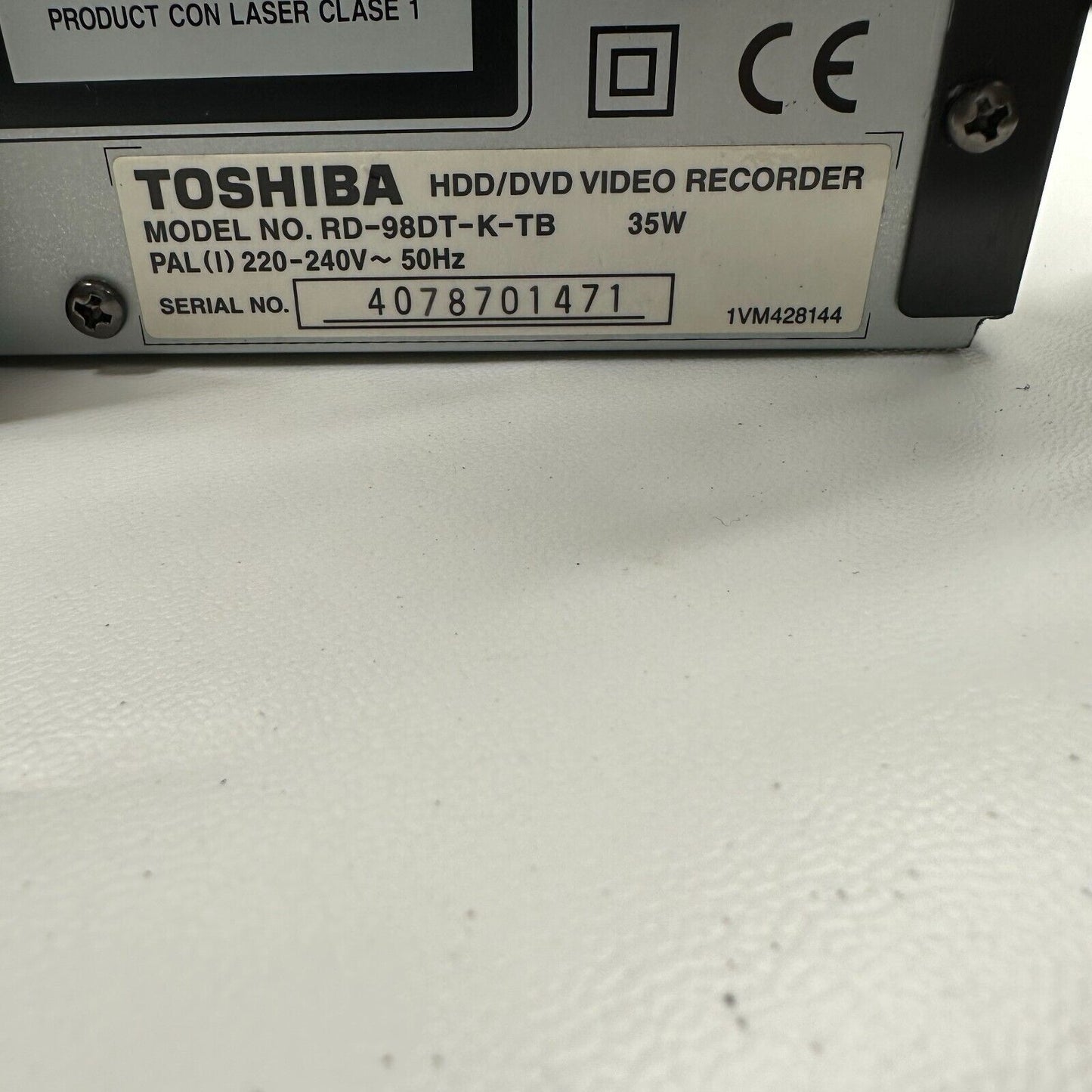 Toshiba RD-98DT-K-TB DVD - RW/R + RW/R Recording Tested with Remote + Cables