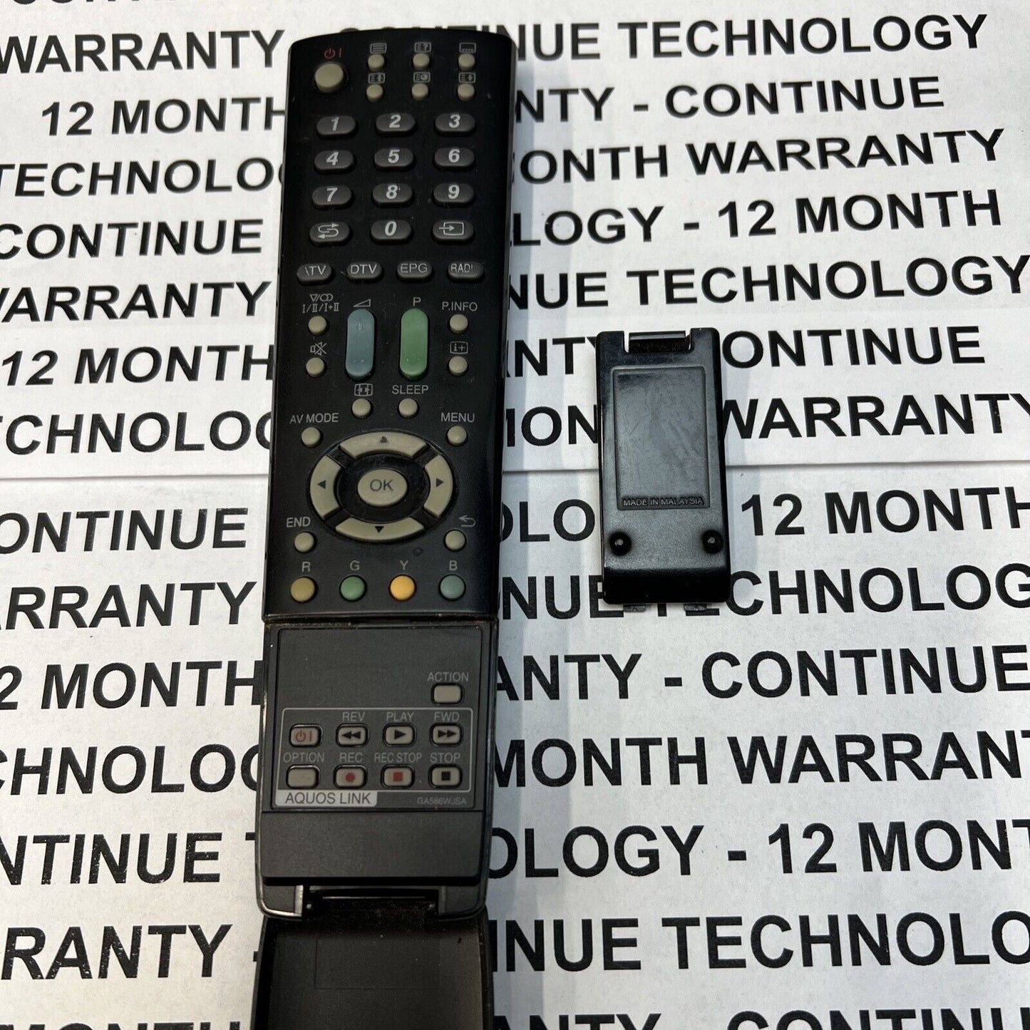 SHARP LCD TV REMOTE GA586WJSA LC32B20E LC32X20E LC42G20E LC46DH66E LC52DH66E