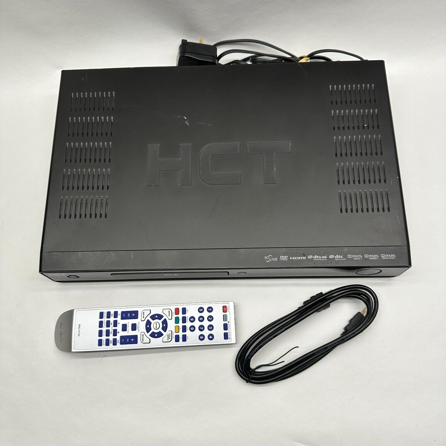 HCT HHT-501BR Blue Ray DVD Player Dolby Digital HDMI Java with Remote + Cables