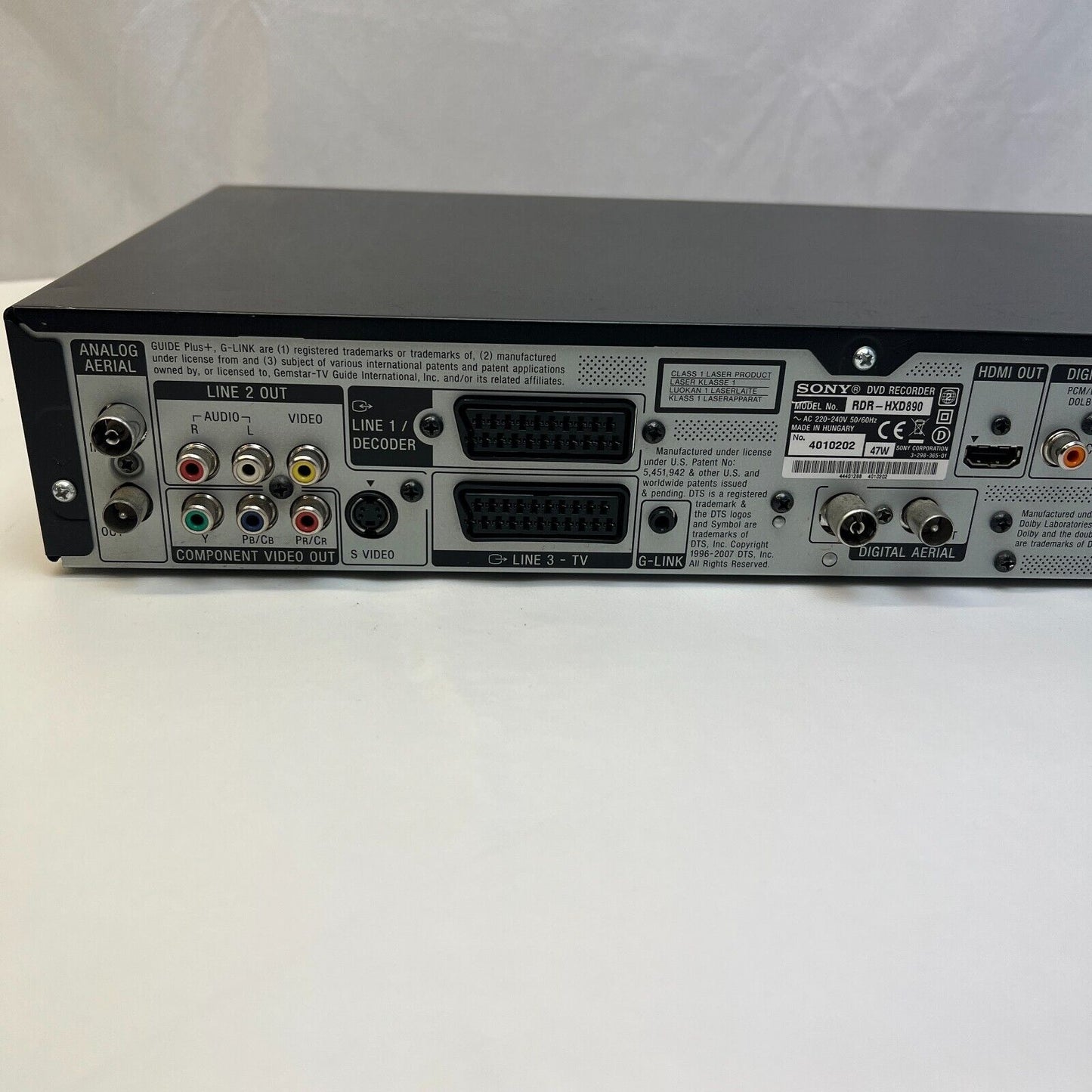 Sony RDR-HXD890 DVD HDD Player Recorder, 160GB Freeview PVR Remote Control HDMI