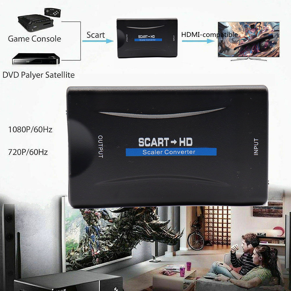 Scart to HDMI Adapter Upscale Video to 1080p