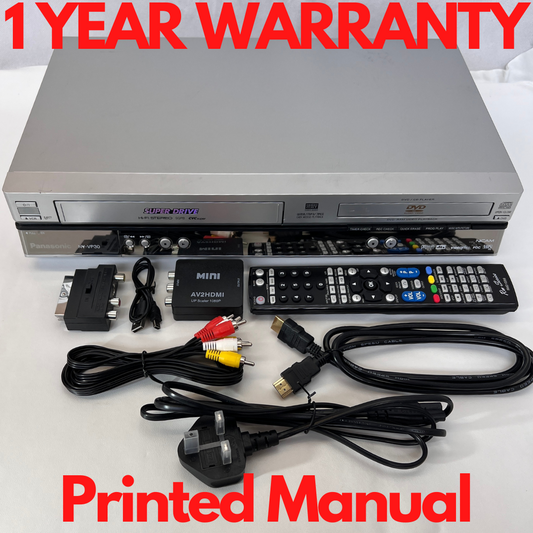 Panasonic NV-VP30EB-S Super Drive Dual VHS DVD VCR VIDEO Combo Recorder + Remote