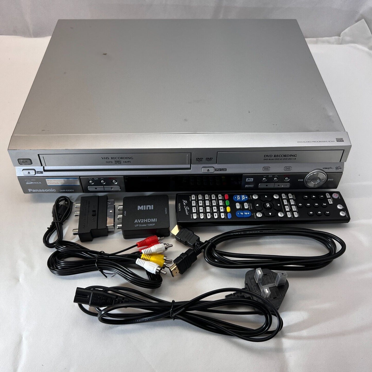 Panasonic DMR-ES30V DVD VCR Recorder Combi Copy VHS To DVD with Remote