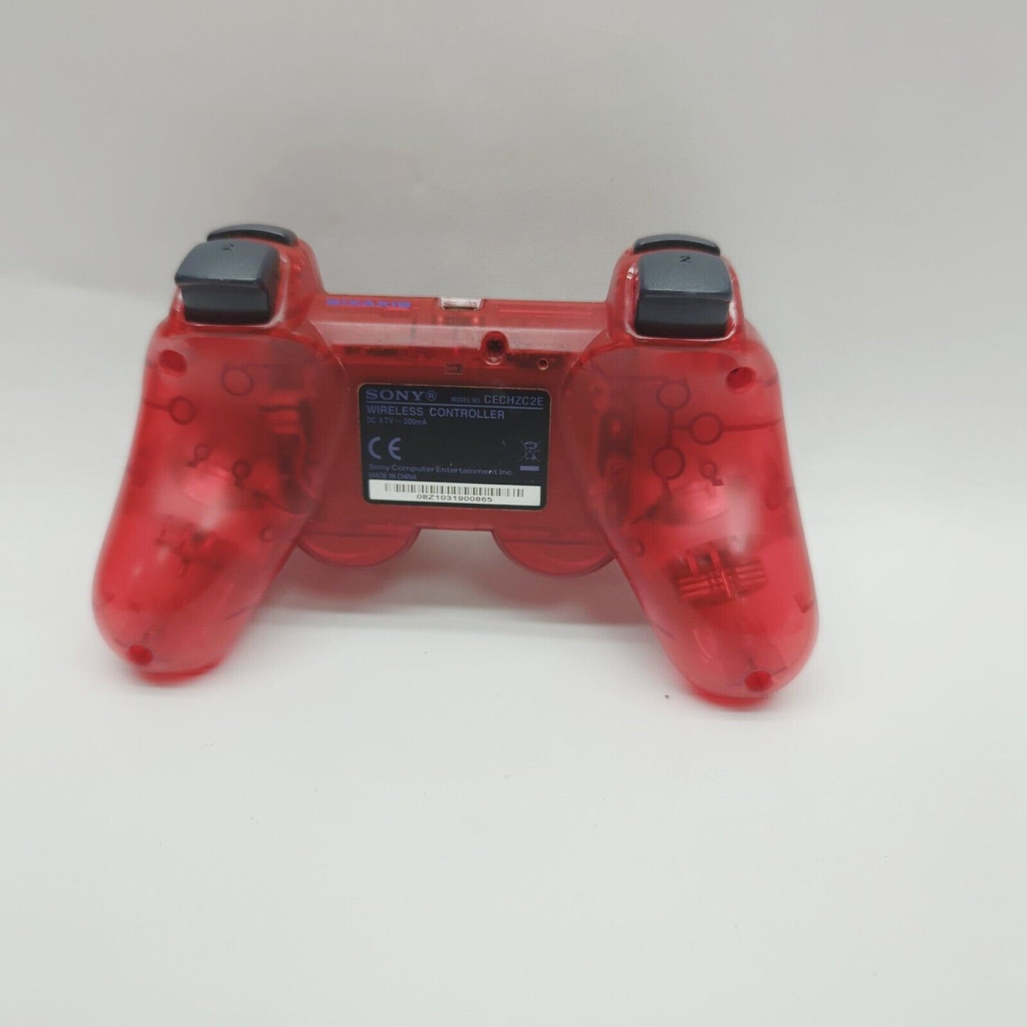 Official Transparent Crystal Clear Red Sony PlayStation PS3 DualShock Controller