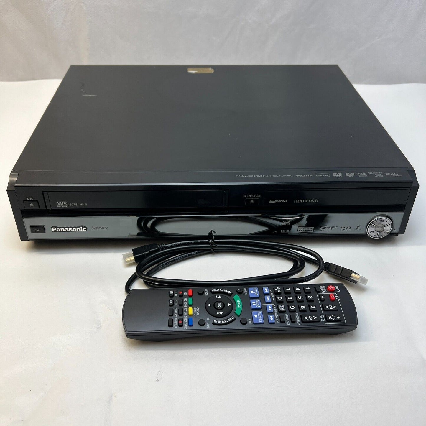 Panasonic DMR-EX98V DVD VHS 250gb HDD Combi video Recorder with HDMI