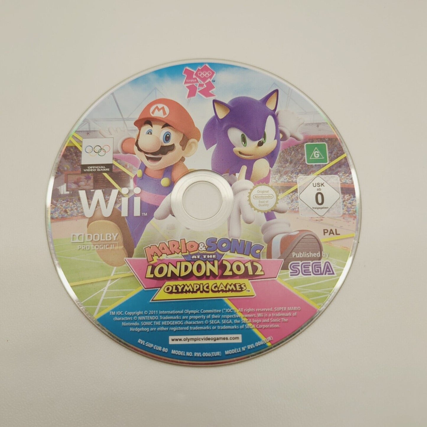 Mario & Sonic at the London 2012 Olympic Games Nintendo Wii 2011 (Disc only)