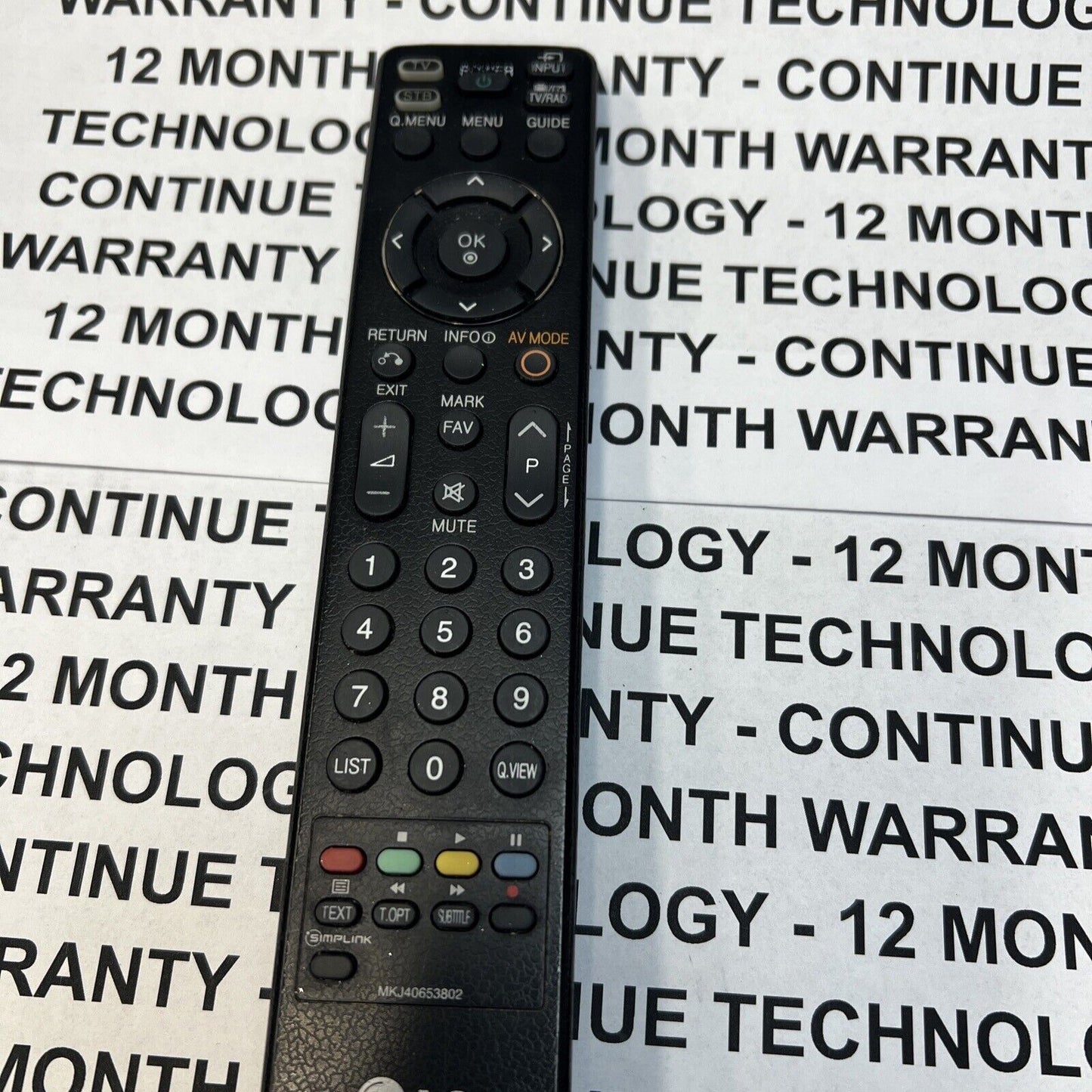 LG TV REMOTE MKJ40653802 32LG5010 32LG5700 32LG7000 42LG3000 42LG5010 42LG7000