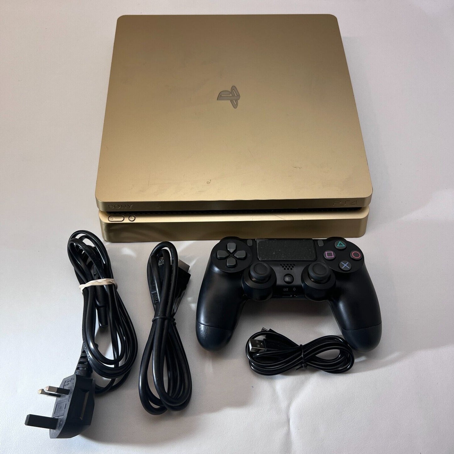 PS4 Playstation 4 SLIM - GOLD EDITION - With Controller 500GB Warranty Tested