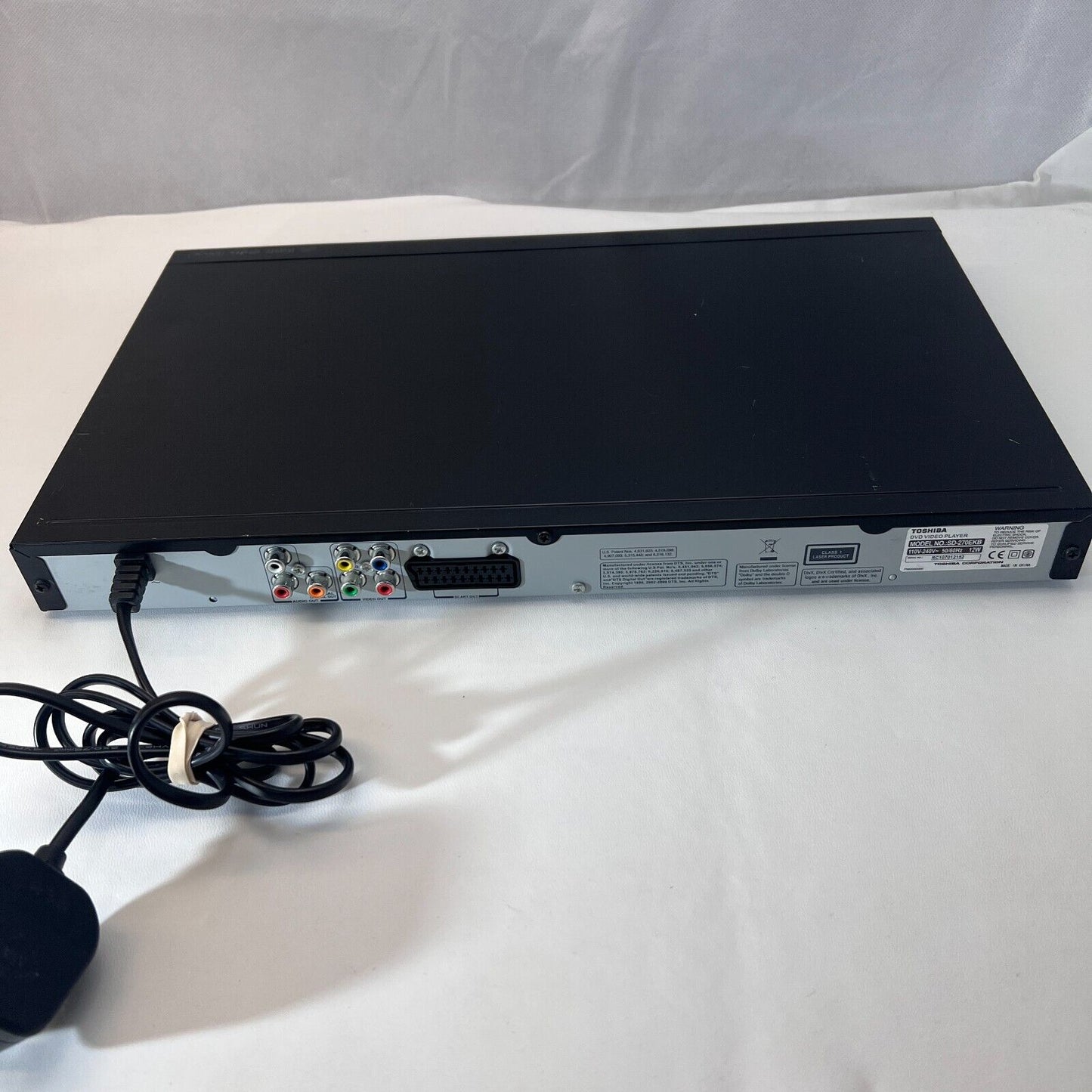 Toshiba SD-270EKB DVD Player SCART Black w/ Remote  NTSC/PAL Converter