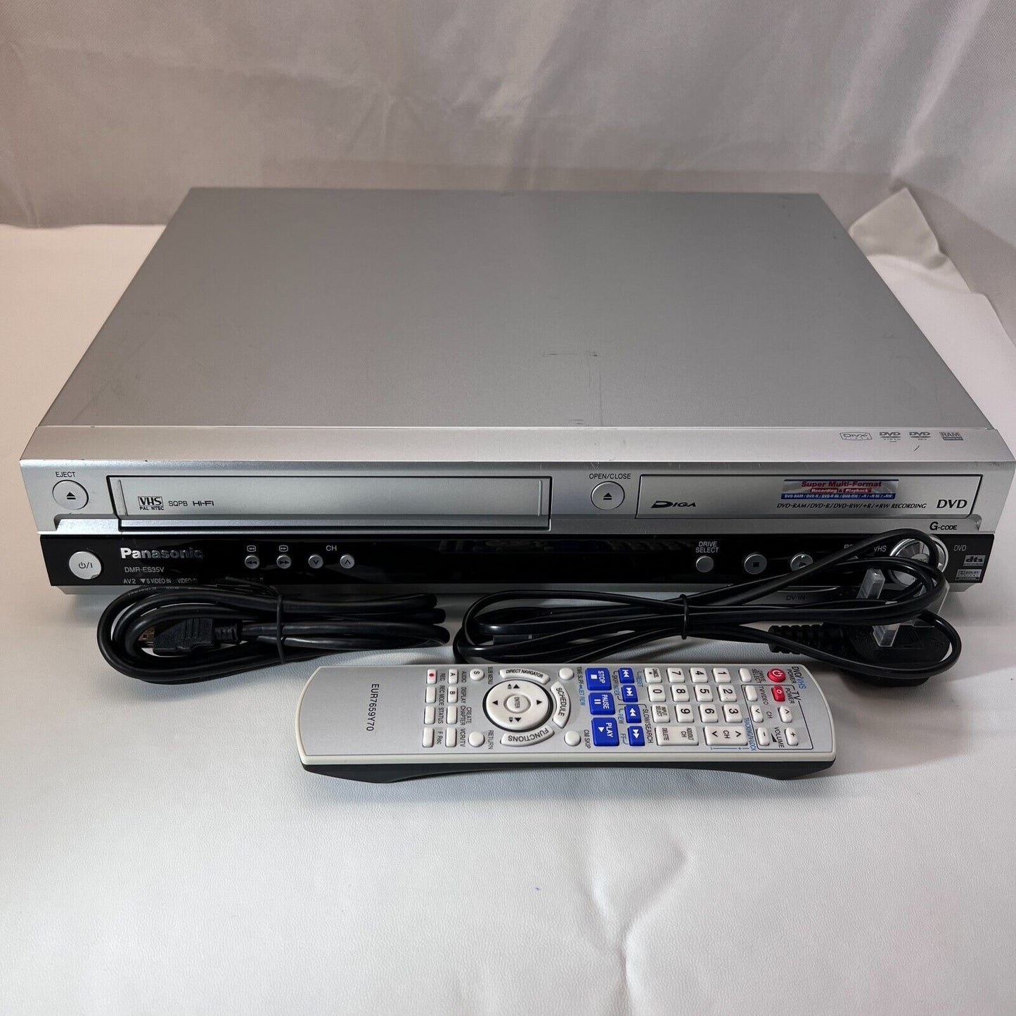 Panasonic DMR-ES35V DVD VCR Recorder Combi Copy VHS To DVD with Remote