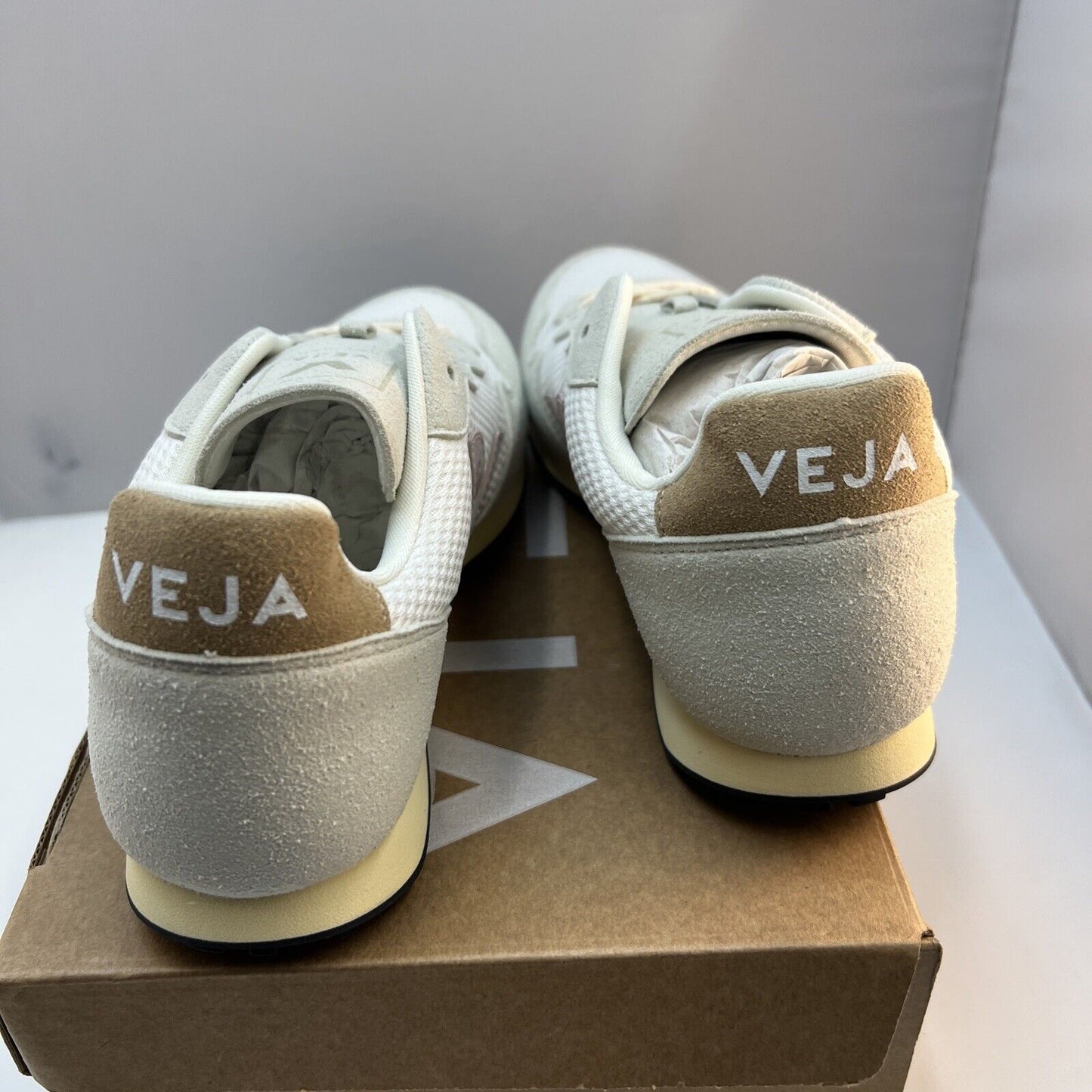 Veja SDU Rec Alveomesh Running Shoes White Black Natural White Womens Size 6 Uk