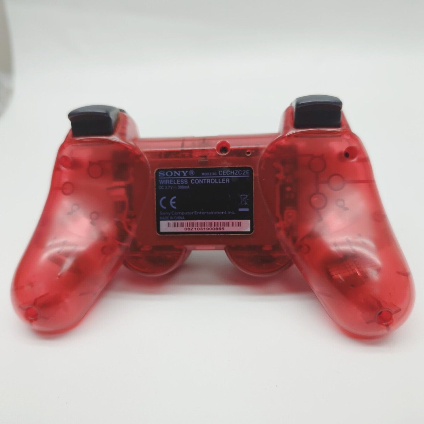 Official Transparent Crystal Clear Red Sony PlayStation PS3 DualShock Controller