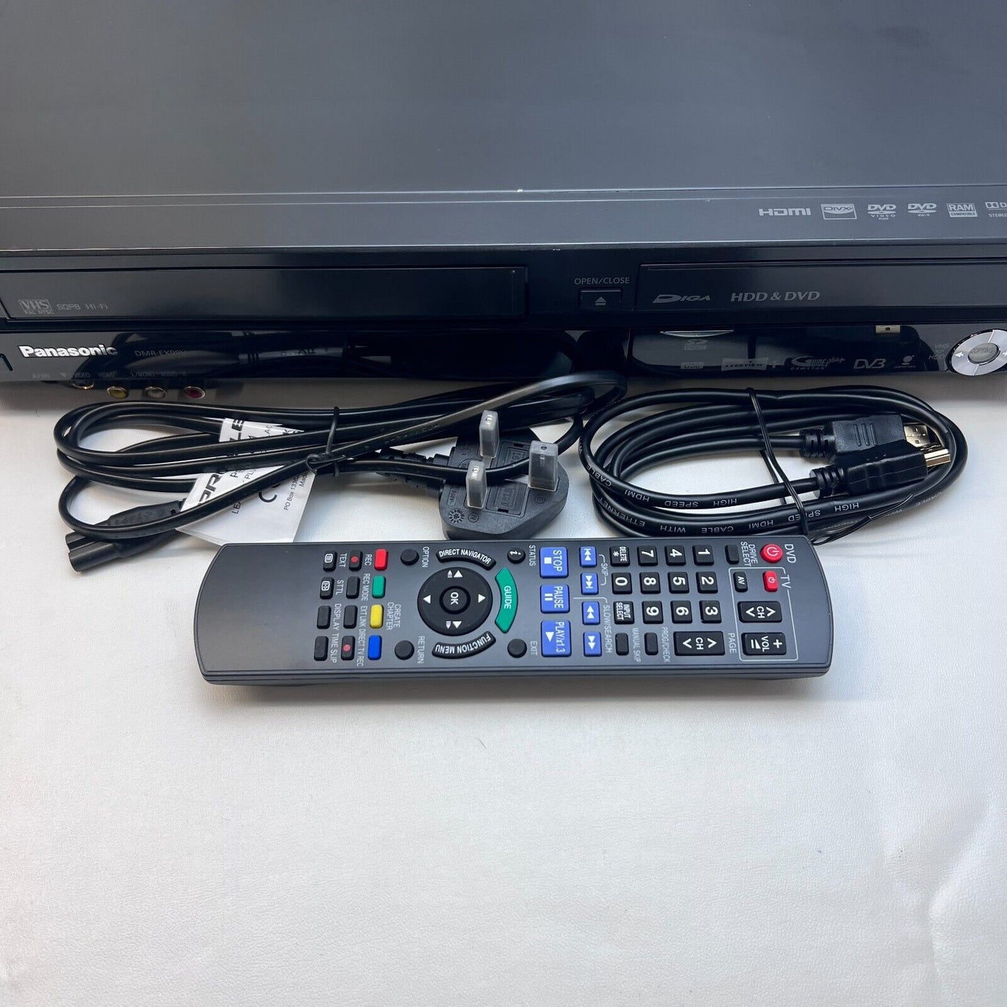 Panasonic DMR-EX99V HDD DVD VHS Recorder HDMI 250GB Freeview+ VCR With Remote