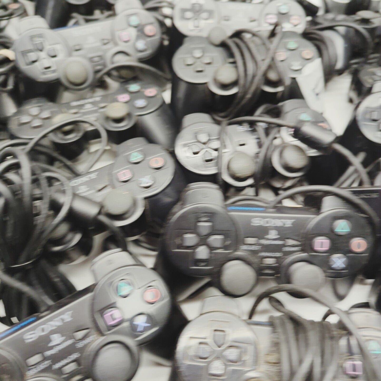 Faulty  - 38x  Genuine Playstation 2 ps2 Controllers Black Silver Job lot