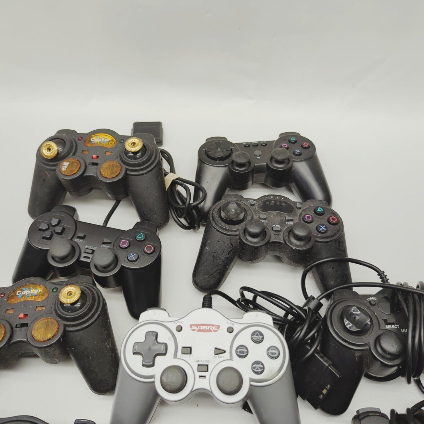 Faulty third party 43x Playstation 2 ps2 Controllers Black Silver Job lot